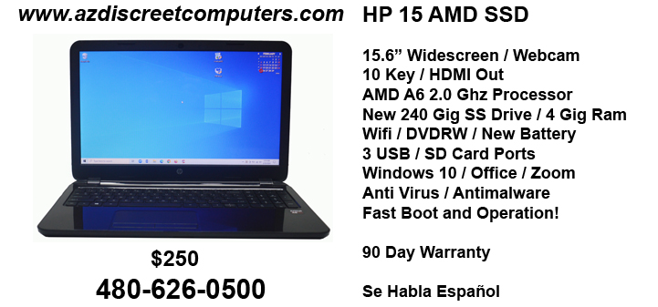 HP 15 AMD SSD